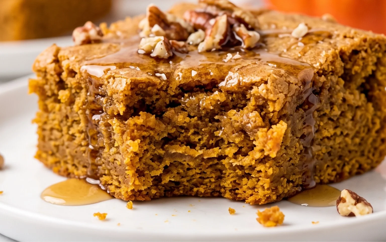 Pumpkin Maple Blondies. Vegan and Gluten Free