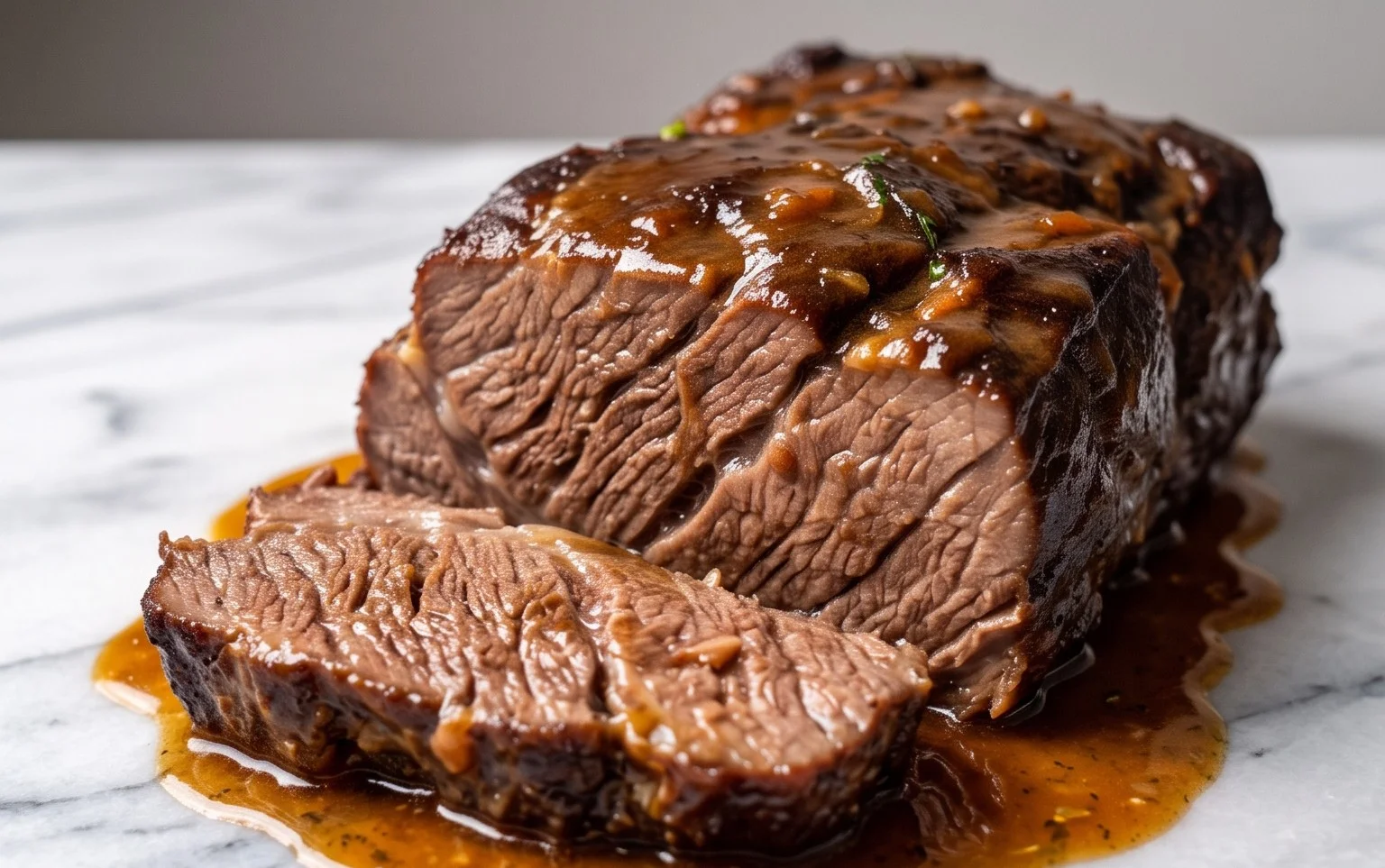 Rôti de palette de bœuf braisé au cidre tendre