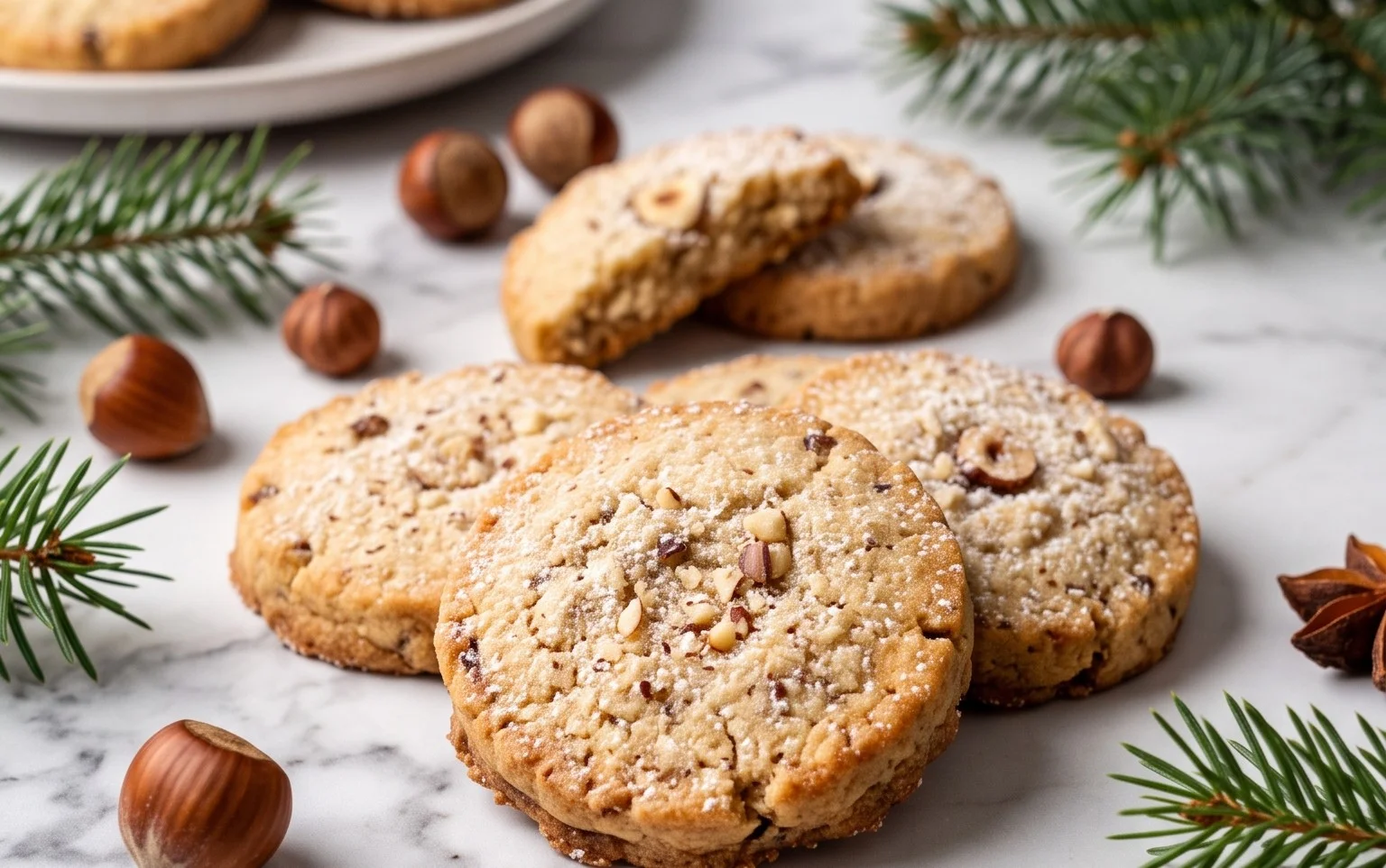 Petits sablés de Noël à la noisette fondants